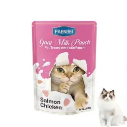 FurryFusion Comida húmeda para gatos con salmón y pollo, 4 x 85 g - Salmón
