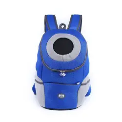 FurryFusion Mochila transportadora de viaje para gatos - azul