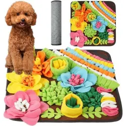 HausPets Alfombrilla olfativa lavable marrón de 39x39 cm - 1 artículo