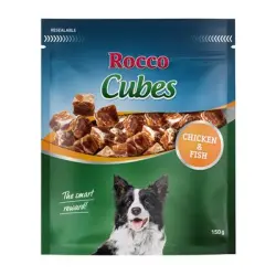 Rocco Cubes snacks para perros - Pollo y pescado - 150 g