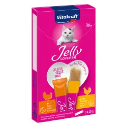 Vitakraft Jelly Lovers pollo y pato snacks para gatos - 6 x 15 g