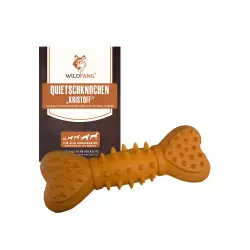Wildfang  masticable hueso chirriante con protuberancias para perros - 14,5 cm