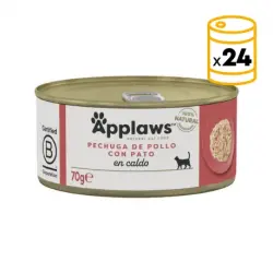 Applaws Comida Húmeda para Gatos en Caldo con Pollo y Pato, 24x70 gr