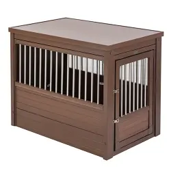 FINCA CASAREJO Jaula Confort Modelo Arkansas marrón - Perrera de Interior para Perros - 74,9x53,6x64 cm