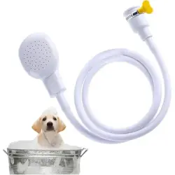 HausPets Rociador portátil lavabo infantil diseño animales, color blanco - Manguera blanca/flexible incluida