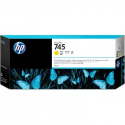 HP 745 Cartucho de Tinta Original Alto Rendimiento Amarillo