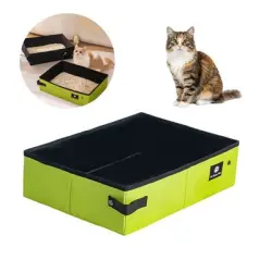 IntiMeg Arenero plegable para gatos - Verde