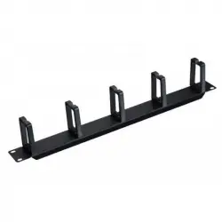 Phasak Organizador de Cables para Rack 19" 1U Negro