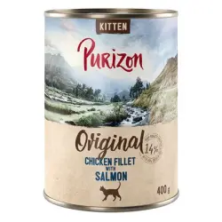 Purizon Kitten 400 g - sin cereales - Filete de pollo con salmón (6 x 400 g)