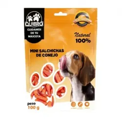 Quibro Mini Salchichas de Conejo Snack Natural para Perros, 1 x 100 gr