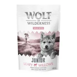 Wolf of Wilderness Wild Bites Junior - Leafy Willows, con ternera (180 g)