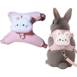 ZooVenture Lindo arnés ajustable para conejos - Diseño: Lindo conejito