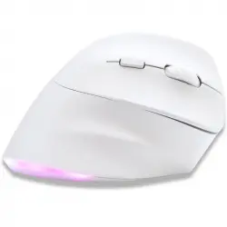 Bluestork Ergo Lumi Ratón Vertical Ergonómico Inalámbrico para Mano Derecha RGB 2400 DPI Blanco