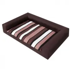 Cama Para Perro Victoria Talla Xl: 100x65x17 Marron Con Rayas