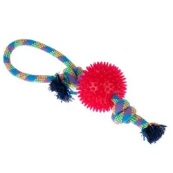 Cuerda con pelota zooplus Basics juguete para perros - 10 x 32 cm (Diám x L)