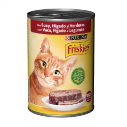 Friskies Adult Buey e hígado en Paté lata para gatos