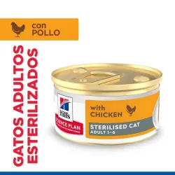 Hill's Science Plan Adult Sterilised Mousse de pollo lata para gatos - 85 g