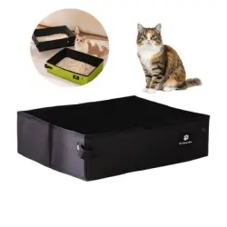 IntiMeg Arenero plegable para gatos - Negro