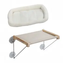 IntiMeg Hábitat para gatos con ventosa para ventana - Blanco
