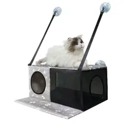 IntiMeg Hamaca para gatos de doble capa - Una pieza