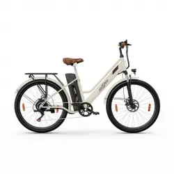 OneSport OT18-3 Bicicleta Eléctrica Motor 250W Batería 36V/14.4Ah Autonomía 40km Ruedas 26" Blanco