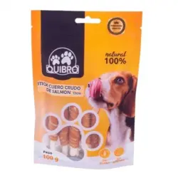 Quibro Stick Cuero Crudo de Salmón Snack Natural para Perros, 1 x 100 gr