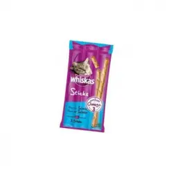 Snacks Para Gatos Whiskas Sticks Salmon (3u/18gr) (x28)