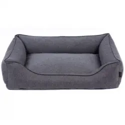 Sofa Mallorca Comfort Cama Para Perro En Gris Oscuro Con Negro 100x75 Cm