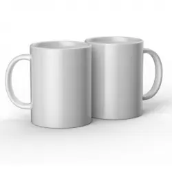 Tazas De Cerámica Personalizables 425ml Blancas 2 Unidades