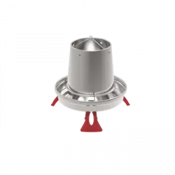 Tolvas Metálicas Para Gallinas 9 Litros "eco" Con Patas