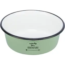Trixie Comedero para perros Esmalte Inoxidable color Verde, 300 ml