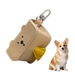ZooVenture Dispensador de bolsas para excrementos de perro - Caqui