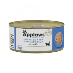 Applaws Comida Húmeda para Gatos en Caldo con Atún y Cangrejo, 24x70 gr