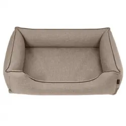 Cama Para Perros Sofá De Tela Tapizada Twinfoam Mestizo Mallorca 65x50 Cm Color Beige/negro