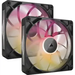 Corsair iCUE LINK RX140 MAX RGB Pack Dual Ventilador Suplementario PWM 140mm Negro