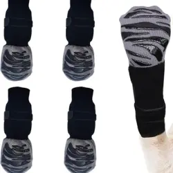 HausPets Juego de 4 zapatos impermeables antideslizantes perros, talla L - 1 artículo