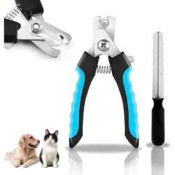 ZooVenture Cortaúñas para mascotas con cuchilla de acero de seguridad - Cortaúñas grandes + lima de uñas