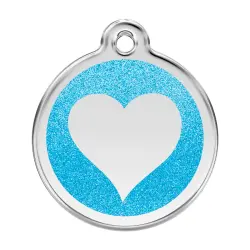 Placa identificativa Corazón Brillante Aqua S