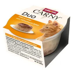Animonda Carny Adult Duo 24 x 70 g - Filete de pollo e hígado en gelatina
