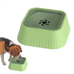 IntiMeg Bebedero para perros y gatos - Resistente a salpicaduras - Verde