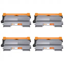 Pccom Essential Tóner Compatible Brother TN2220/TN2210/TN2010/TN450 Negro Pack 4