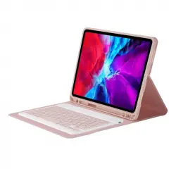 Royal Bailey Ps11 Funda Con Bluetooth Teclado Para Ipad Air4 (2020) 10.9/ipad Pro11(2021/2020/2018) Rosa