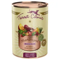 Terra Canis Ragú 6 x 385 g - Caza y Pollo con Calabaza, Pera y Tomillo