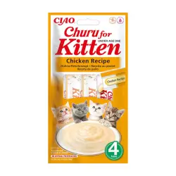 Churu Snack Cremoso Pollo para gatitos - 4 Sobres x 14 g