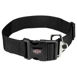 Collar Trixie Premium negro para perros - L–XXL: 55–80 cm perímetro de cuello, 50 mm de ancho