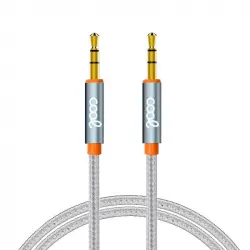 Cool Cable Jack 3.5mm Macho/Macho 1m Nylon Plateado