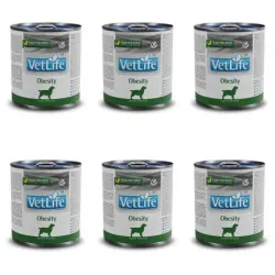 Farmina VetLife Obesity Comida Húmeda para Perros, 6x300gr