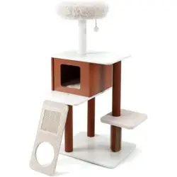 GIANTEX Árbol para Gatos de Multinivel Estable 77,5 x 29,5 x 51 cm - 1 Árbol