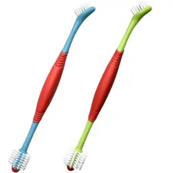 HausPets Cepillo de dientes de doble cabezal para perros y gatos - Artículo 1