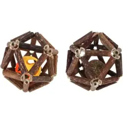 HausPets Pelota gatos Sosoport 2x cascabel, juguete masticable mascotas - Artículo 1